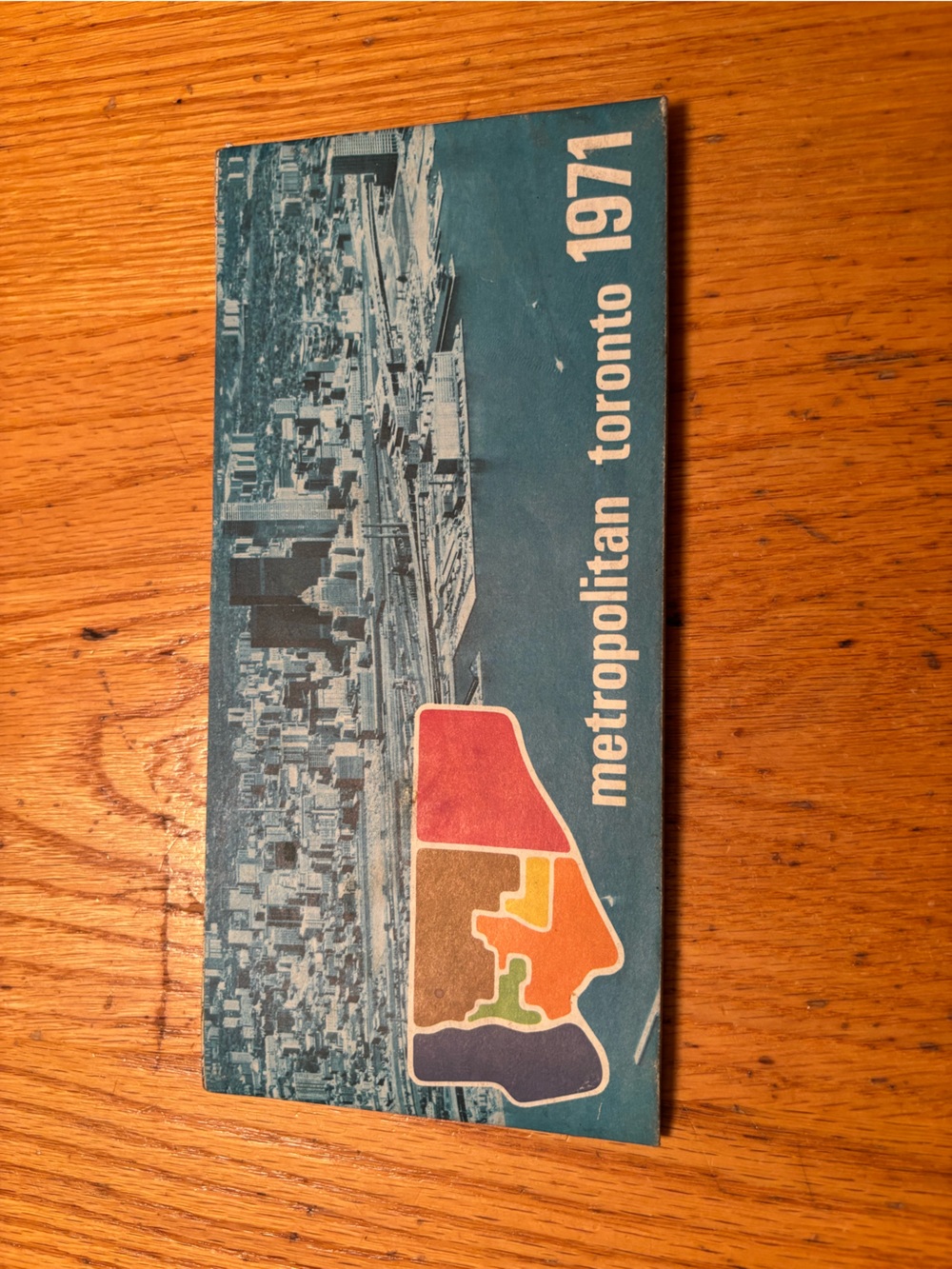 Vintage 1971 Metropolitan Toronto Map